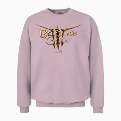 Dungeons & Dragons Baldur's Gate Iii Big Chest Text Logo Unisex Sweatshirt - Light Pink