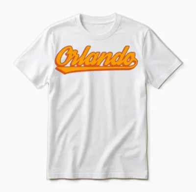 Orlando Retro Script Unisex T-Shirt - White