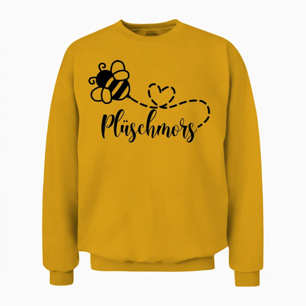 Plüschmors Hummel Ostfriesisch Nordsee Ostfriesland Unisex Sweatshirt in Gold