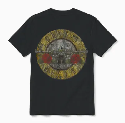 Official Guns N' Roses 80s Rock Band Logo Unisex T-Shirt - Black