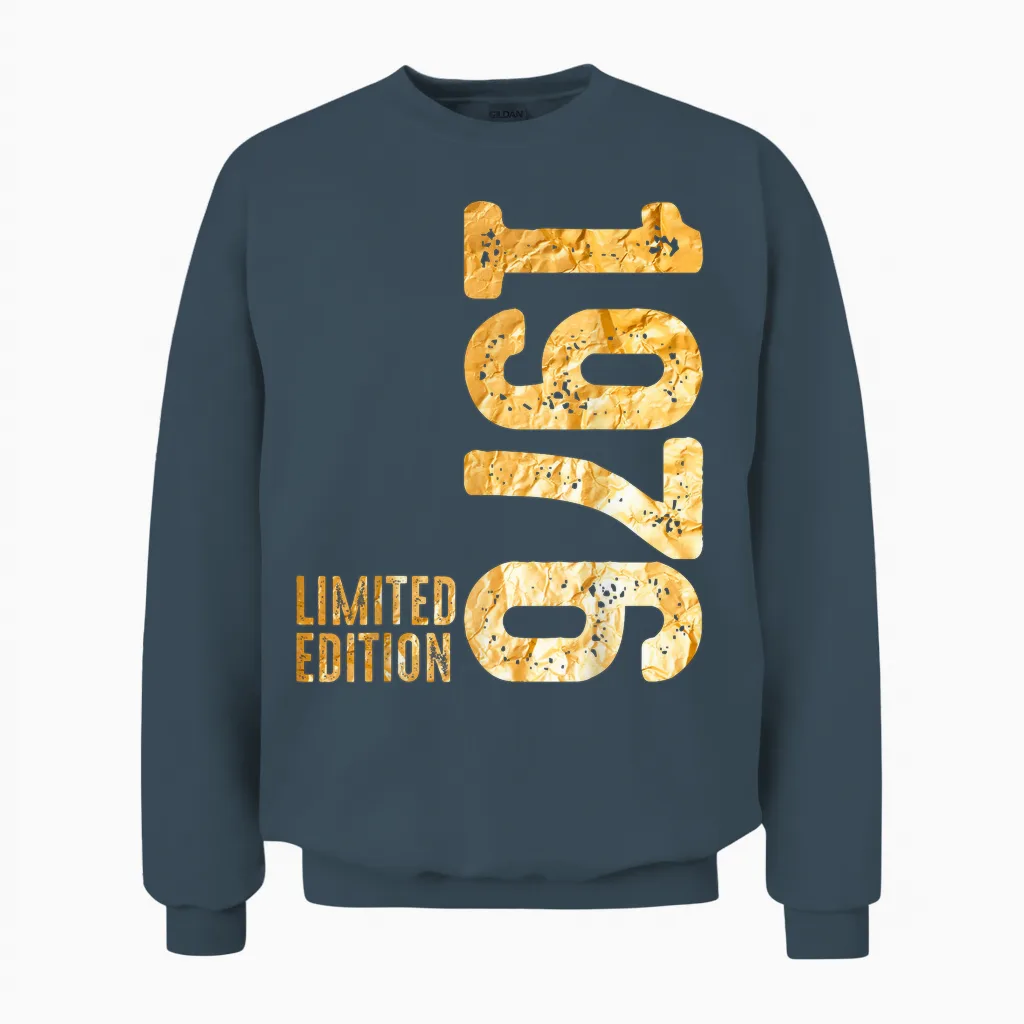 50. Geburtstag Mann Frau 50 Jahre Deko 1976 Geschenk Lustig Unisex Sweatshirt in Dark Heather