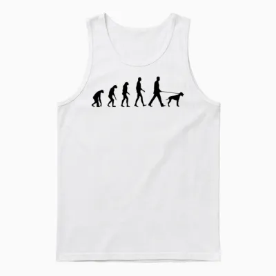 Evolution Dog Unisex Tank Top - White