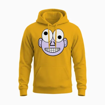 Funny Face Unisex Hoodie - Gold