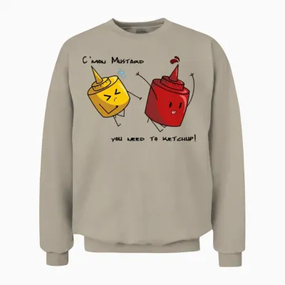 Funny Ketchup Pun Unisex Sweatshirt - Sand