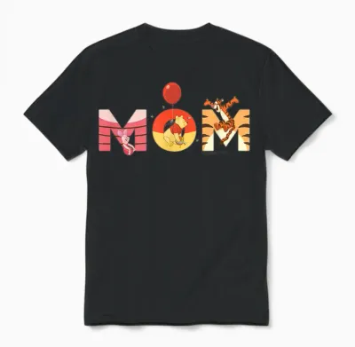Disney Winnie the Pooh and Friends Mom Mother’s Day Birthday Unisex T-Shirt - Black