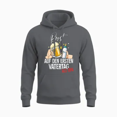 Auf Den Ersten Vatertag Als Opa Unisex Hoodie - Charcoal
