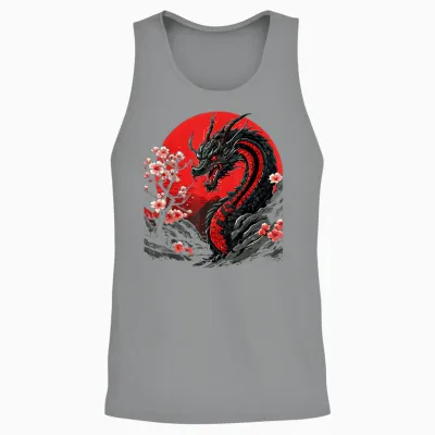 Aesthetic Japanischer Drache Drachen Anime Japan Style Asia Unisex Tank Top - Sport Grey