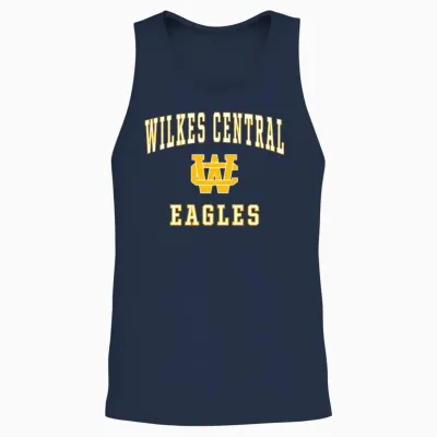 Wilkes Central High School Eagles C1 Unisex Tank Top - Navy