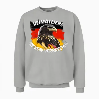 Heimatliebe Ist Kein Verbrechen - Deutschland Eagle Classic Unisex Sweatshirt - Ash