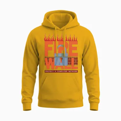 Cyber Security Computer Network Firewalls Unisex Hoodie - Gold