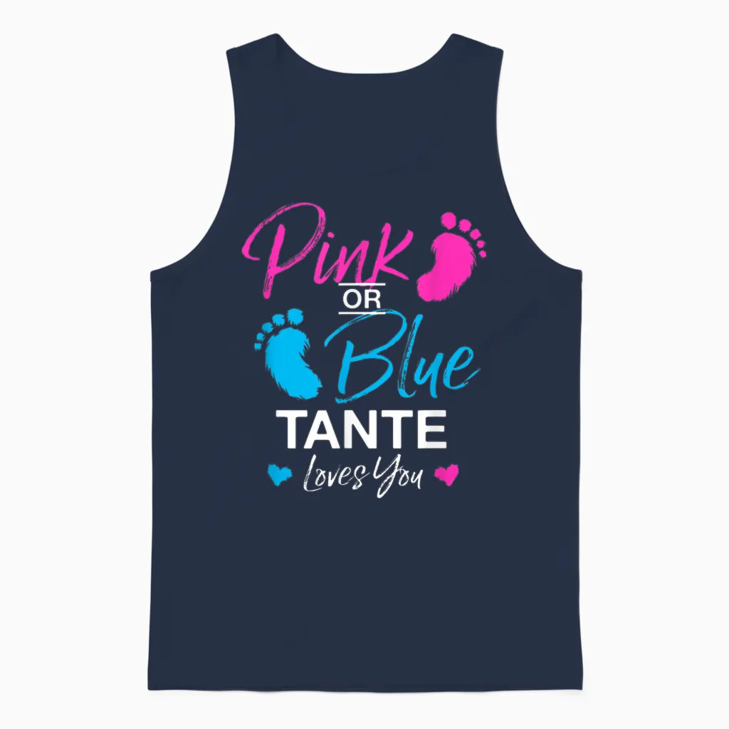 Gender Reveal Tante Babyparty Great-Tante Unisex Tank Top in Navy