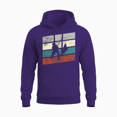 Fishing Retro Unisex Hoodie - Purple