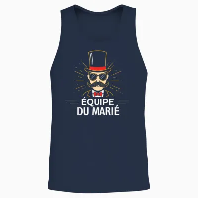 Team Bride to Be Groom Evg Man Team of the Groom Unisex Tank Top - Navy