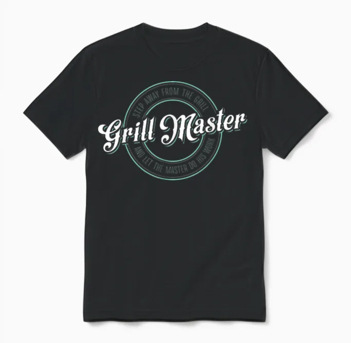 Mens Funny Bbq Grill Master & Grilling Gift Unisex T-Shirt in Black