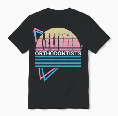 Orthodontists Orthodontics Retro Unisex T-Shirt - Black