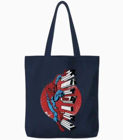 Portrait of Spider-Man Spider-Man Spider-Man Tote Bags - Navy