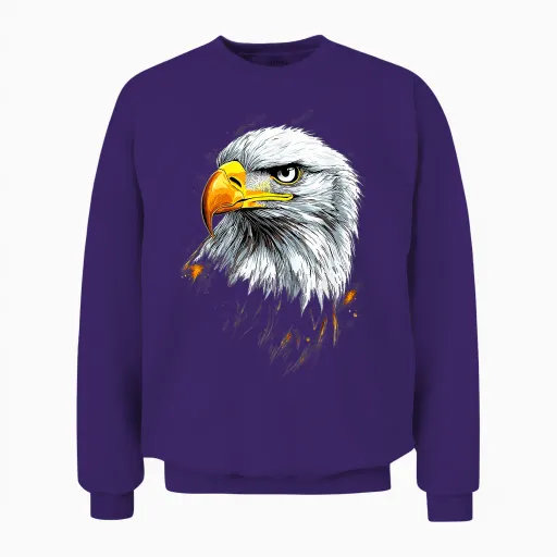 Eagle Bald Eagle Royal Eagle Tail Eagle Unisex Sweatshirt - Purple