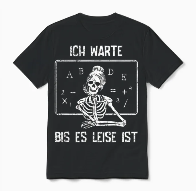 Ich Warte Bis Es Leise Ist Lehrer Lehrerin Unisex T-Shirt in Black