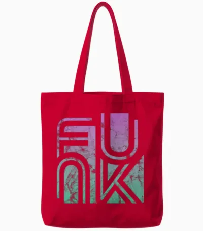 Funk Retro Tote Bags - Red