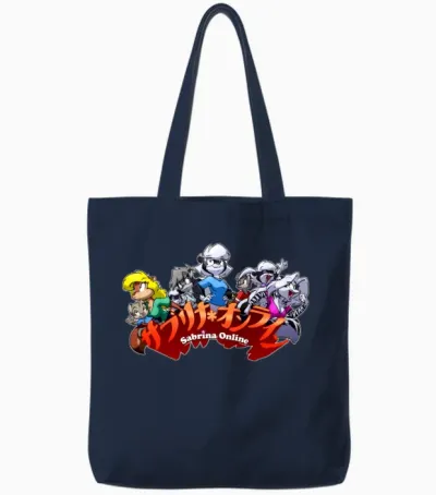 Sabrina Online Japanese Logo Tote Bags - Navy