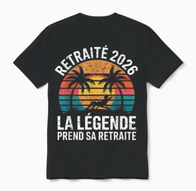 Retraité 2026 La Légende Prend Sa Retraite Unisex T-Shirt - Black