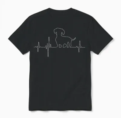 Ekg Herzschlag Dachshund Dackel Für Hundebesitzer Unisex T-Shirt - Black