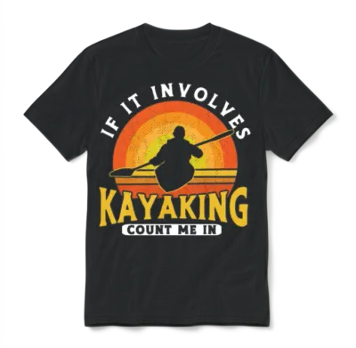 Kayaking Kayaker Canoeing Outdoor Water Kayak Unisex T-Shirt - Black