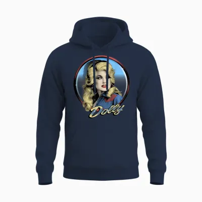 Dolly Parton Western Unisex Hoodie - Navy