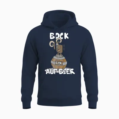 Bock Auf Bier Biertrinker Alkohol Bier Saufen T-Shirt, Black Unisex Hoodie - Navy