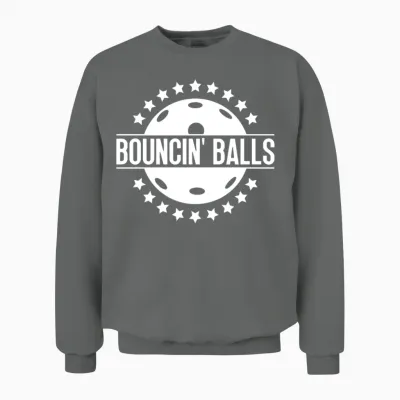Bouncin' Balls - Funny Pickleball Unisex Sweatshirt - Graphite Heather