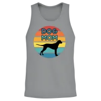 Dog Mom Cuddling Puppy , Dogs Lovers Unisex Tank Top - Sport Grey – 2