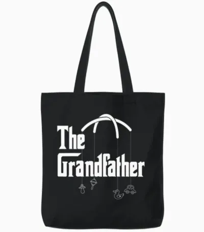 Grandfather Quote Funny Design for Grandpas Tote Bags - Black