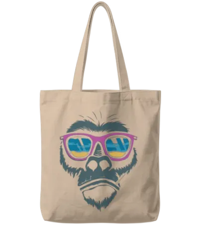 Funny Cool Monkey Tote Bags - Natural