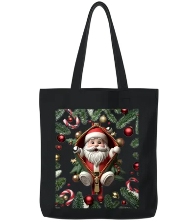 Funny Santa Tote Bags - Black