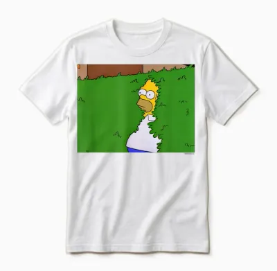 The Simpsons Homer Hedge Meme T-Shirt Small Unisex T-Shirt - White