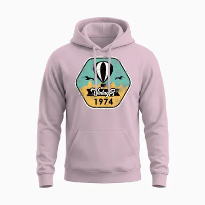 1974 Vintage 50th Birthday Unisex Hoodie - Light Pink