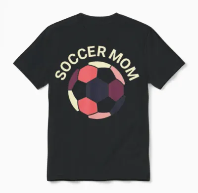 Soccer Mom | Retro Style Unisex T-Shirt - Black