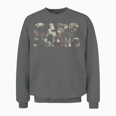 Carp Fishing - Camouflage T-Shirt, Black, S Unisex Sweatshirt - Graphite Heather
