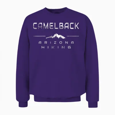 Camelback Mountain Arizona Hiking Unisex Sweatshirt - Purple