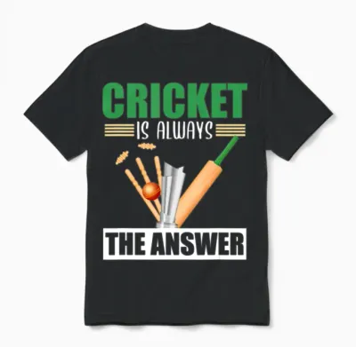 Cricket Cricket Sport Funny Cricketer Cricket Unisex T-Shirt - Black