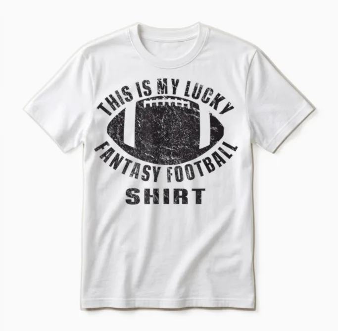My Lucky Fantasy Football Shirt Vintage Football Season Unisex T-Shirt in White