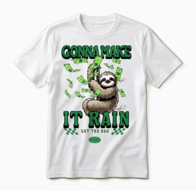 Funny Sloth Unisex T-Shirt - White