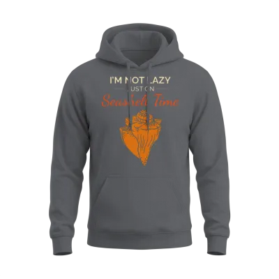 Conch Seashells Collector Beachcomber Sea Shell Unisex Hoodie - Charcoal