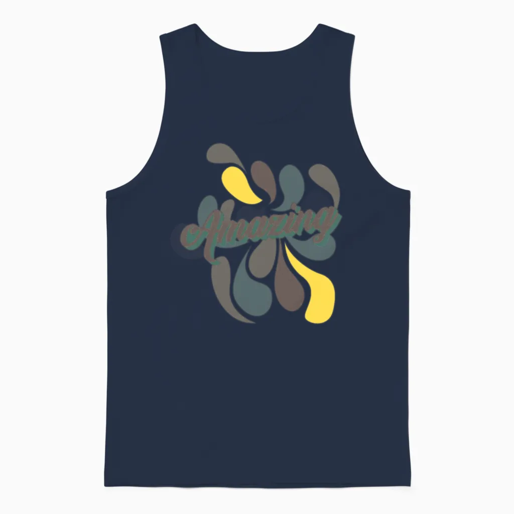Retro Amazing Unisex Tank Top in Navy