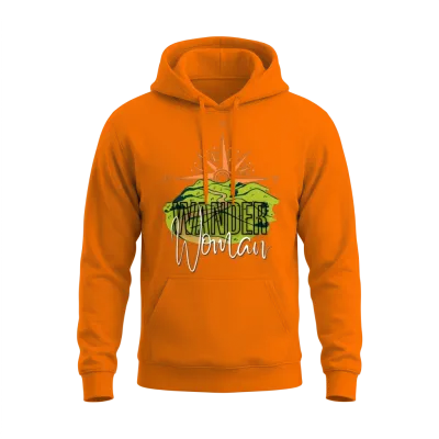Wander Woman Hiking Unisex Hoodie - Safety Orange