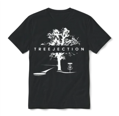 Treejection Disc Golf Funny Disc Golf Player Appar Unisex T-Shirt - Black