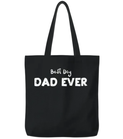 Best Dog Dad Ever - Dogs Tote Bags - Black