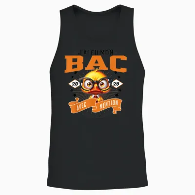 Nouveau Bachelier Félicitation Bac 2026 Avec Mention Unisex Tank Top - Black