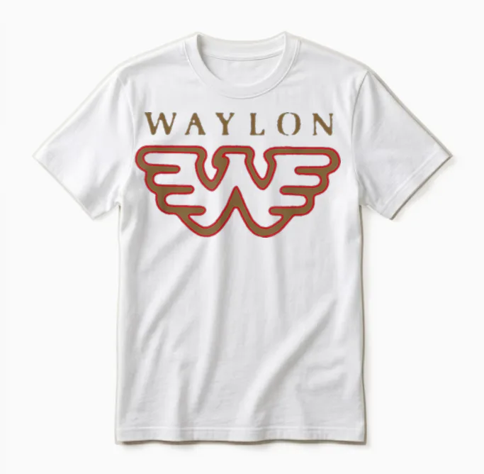 Waylon Jennings - Official Merchandise - Flying W Logo Unisex T-Shirt in White