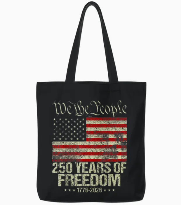 Drapeau Américain Vieilli 250e Anniversaire Tote Bags in Black